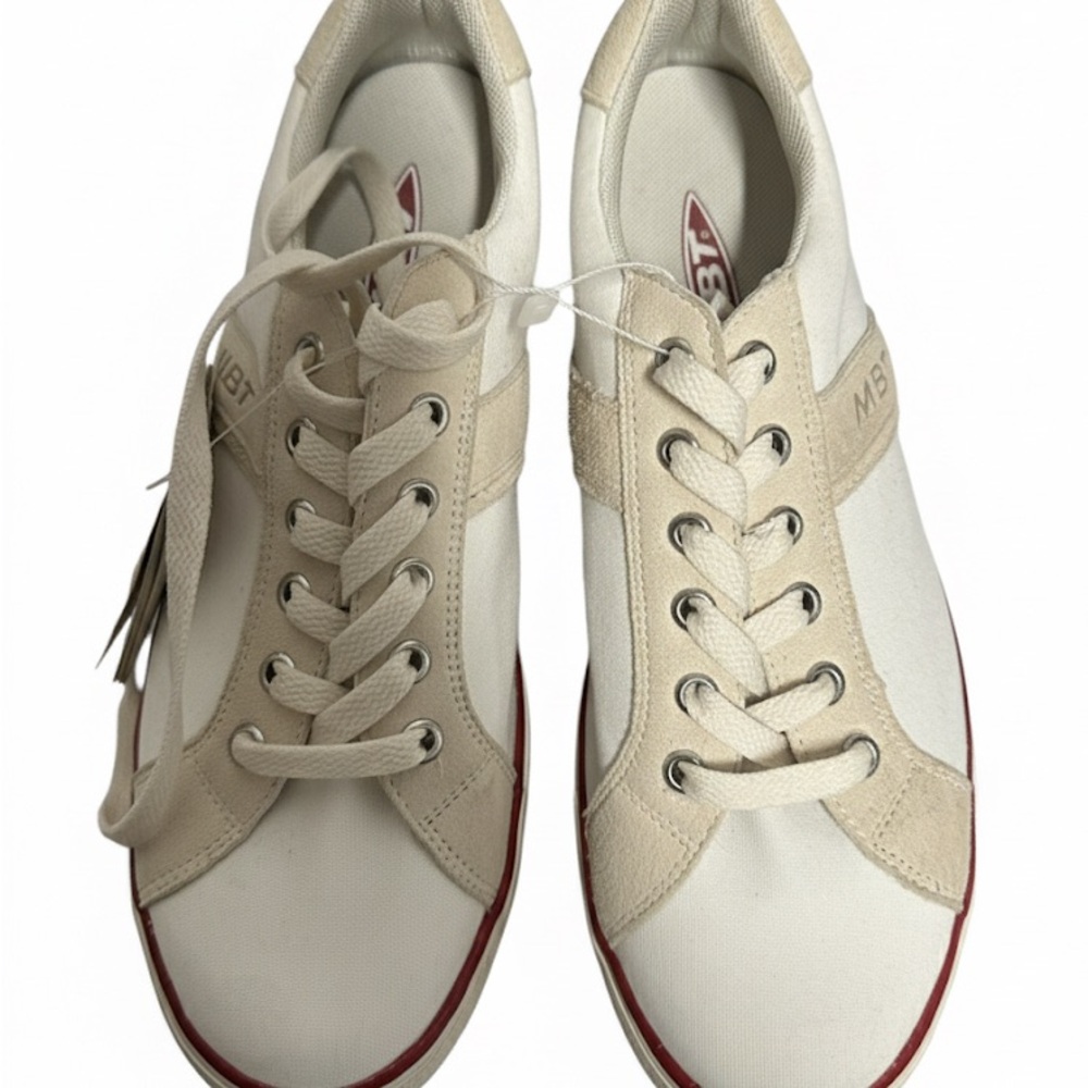 MBT Kisumu 2 Low Canvas Sneakers - White/Khaki - NWT - US 8